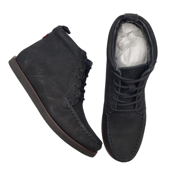 Marc JosephNIB Gramercy Black Nubuck Leather Preppy High Top Booties Boy's 2